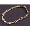 Image 2 : Ladies Bracelet in Yellow 14K Gold with Diamonds