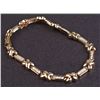 Image 3 : Ladies Bracelet in Yellow 14K Gold with Diamonds