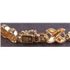 Image 5 : Ladies Bracelet in Yellow 14K Gold with Diamonds