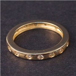 Ladies Ring in Yellow 10K Gold with Diamonds