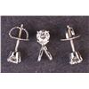 Image 4 : Ladies Pendant and Earrings Set in White 14K Gold with Diamonds