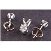 Image 5 : Ladies Pendant and Earrings Set in White 14K Gold with Diamonds