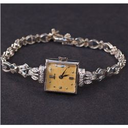 Ladies "Birks" Watch in White 14K Gold with Diamonds