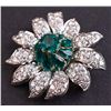 Image 3 : Ladies Flower Brooch in Yellow 14K Gold with Diamonds
