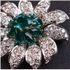 Image 5 : Ladies Flower Brooch in Yellow 14K Gold with Diamonds