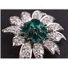 Image 8 : Ladies Flower Brooch in Yellow 14K Gold with Diamonds