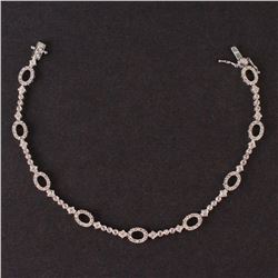 Ladies Bracelet in White 18K Gold with Diamonds