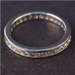 Ladies Eternity Ring in White 14K Gold with Diamonds