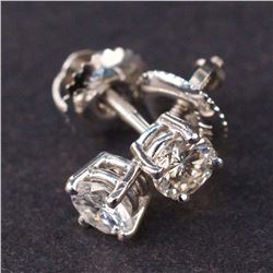 Earrings in White 14K Gold with Diamonds