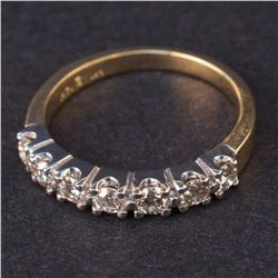Ladies Ring in Yellow and white 14K Gold with Diamonds