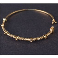 Ladies Bracelet in Yellow 14K Gold with Diamonds