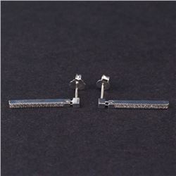 Earrings in White 14K Gold with Diamonds