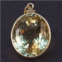 Ladies Pendant in Yellow 14K Gold with Citrine