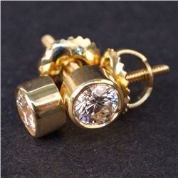 Earrings in Yellow 14K Gold with Diamonds