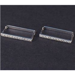 Earrings in White 14K Gold with Diamonds