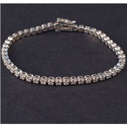 Ladies Bracelet in White 14K Gold with Diamonds