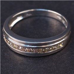 Ladies Semi Eternity Ring in White 14K Gold with Diamonds