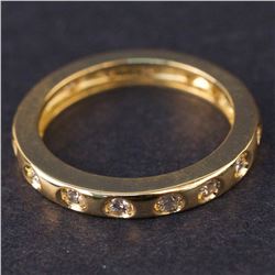 Ladies Ring in Yellow 18K Gold with Diamonds