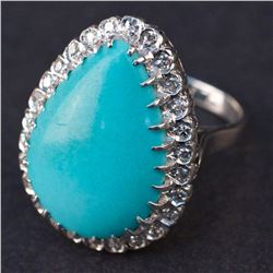 Ladies Ring in White 18K Gold with Diamonds