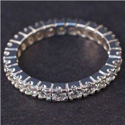 Ladies Eternity Ring in White 14K Gold with Diamonds