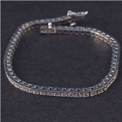 Ladies Bracelet in White 14K Gold with Diamonds