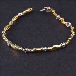 Necklace in Yellow and White 18k Gold with Diamonds