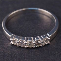 Ladies Ring in White 14K Gold with Diamonds