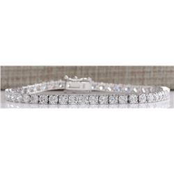 7.35CTW Natural Diamond Bracelet In 14K White Gold