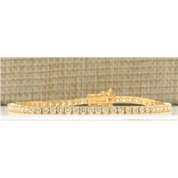 4.68 CTW Natural Diamond Bracelet In 14k Yellow Gold