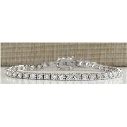 5.90CTW Natural Diamond Bracelet In 14K Solid White Gold