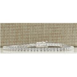 4.50CTW Natural Diamond Bracelet In 14K Solid White Gold