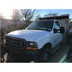 2000 FORD 2DR DUMP, WHITE, VIN # 1FDXF46F9YEB48108