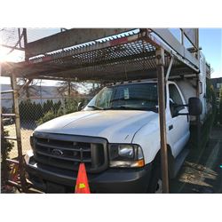 2002 FORD F-550 XL SUPER DUTY, 2 DR DUMP, WHITE, VIN # 1FDAF56F22EC63703