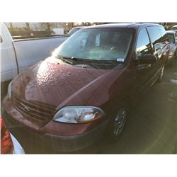 2000 FORD WINDSTAR LX , PASS VAN, RED, VIN # 2FMZA5145YBB85851