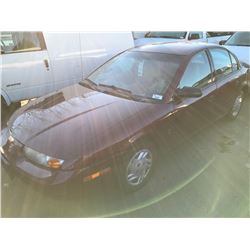 2002 SATURN SL, 4DR SEDAN, RED, VIN # 1G8ZL52832Z253398