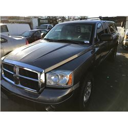 2006 DODGE DAKOTA SLT 2 DOOR PU, GREY, VIN # 1D7HW42N86S510021