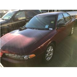 2002 OLDSMOBILE INTRIGUE, 4 DOOR SEDAN, RED, VIN # 1G3WH52H42F195460