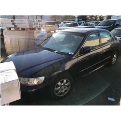 2002 HONDA ACCORD, 4 DOOR SEDAN, BLUE, VIN # 1HGCG566X2A801731