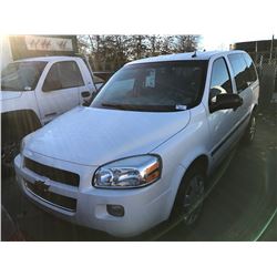 2007 CHEVROLET UPLANDER LS, PASS/CARGO VAN, WHITE, VIN # 1GNDU23197D151502