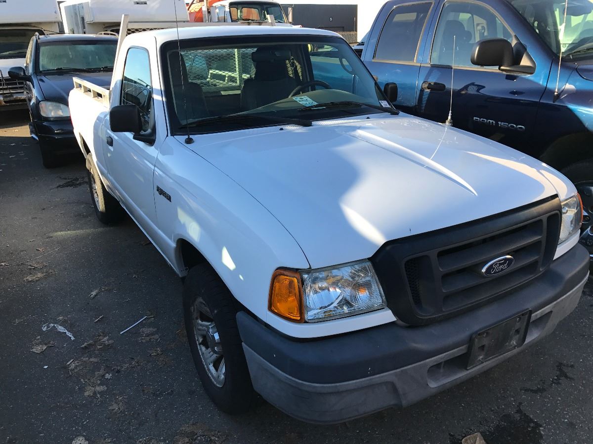 2005 FORD RANGER, 2 DOOR PU, WHITE, VIN # 1FTYR10UX5PA47634