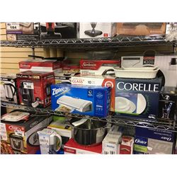 SHELF LOT OF SMALL HOME APPLIANCES