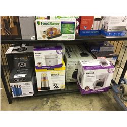 SHELF LOT OF SMALL HOME APPLIANCES