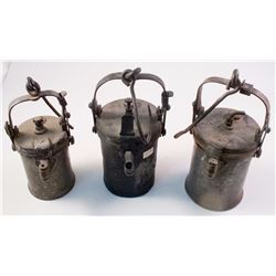 Three Wolf Carbide Lamps