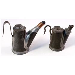 Two Small Teapot Mining Lamps