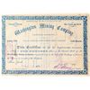 Image 1 : Washington Mining Company Stock, Tombstone, A.T. 1881
