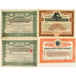 Arizona Mining Stock Certificates: Bouse, Pine Grove, Harquahala