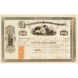 Quinterro Mining Company Stock Certificate