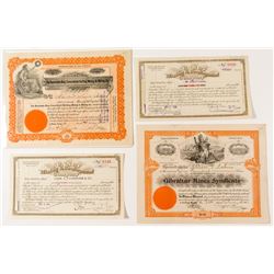 Four Bullfrog Mining Stock Certificates