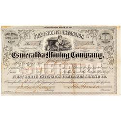 Very Early, Territorial, First North Extension Stock Certificate