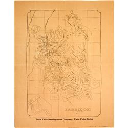 Large Mining Claim Map of Jarbidge, Nevada